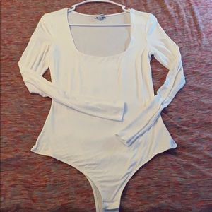 White long sleeve leotard